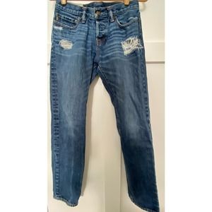 Abercrombie & Fitch Men's Distressed Blue Denim Jeans - Size 28